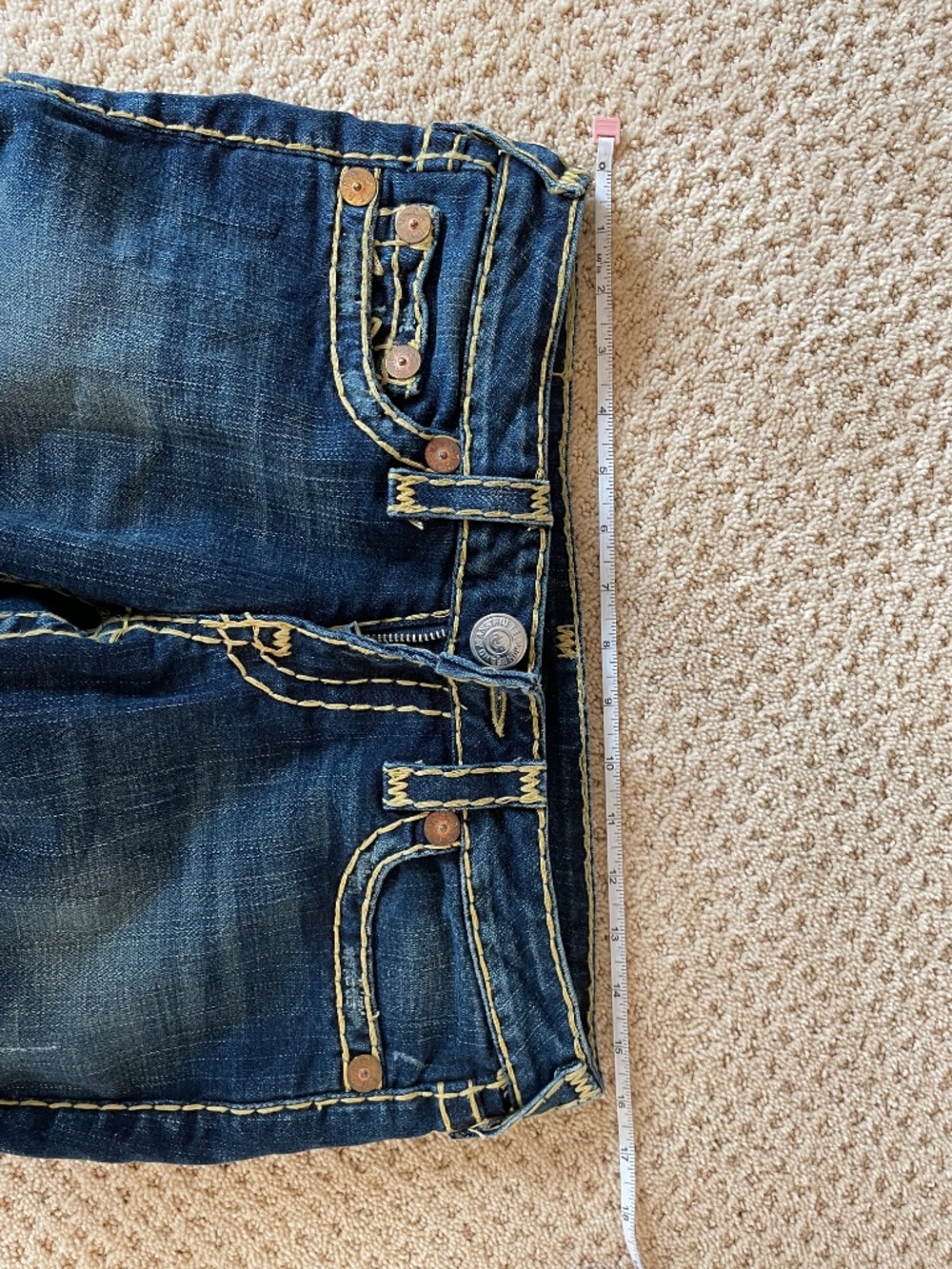 Vintage True Religion Julie Big T Super Skinny Jeans size 27 USA - Y2K Style - Picture 5 of 9